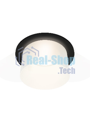 Комплект встраиваемого светильника Ambrella light XC7622045 SBK/FR черный песок/белый матовый MR16 GU5.3 (C7622, N7170)
