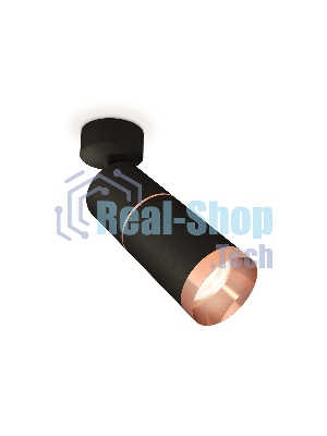 Светильник Ambrella Light XM6313013 SBK/PPG черный песок/золото розовое полированное MR16 GU5.3