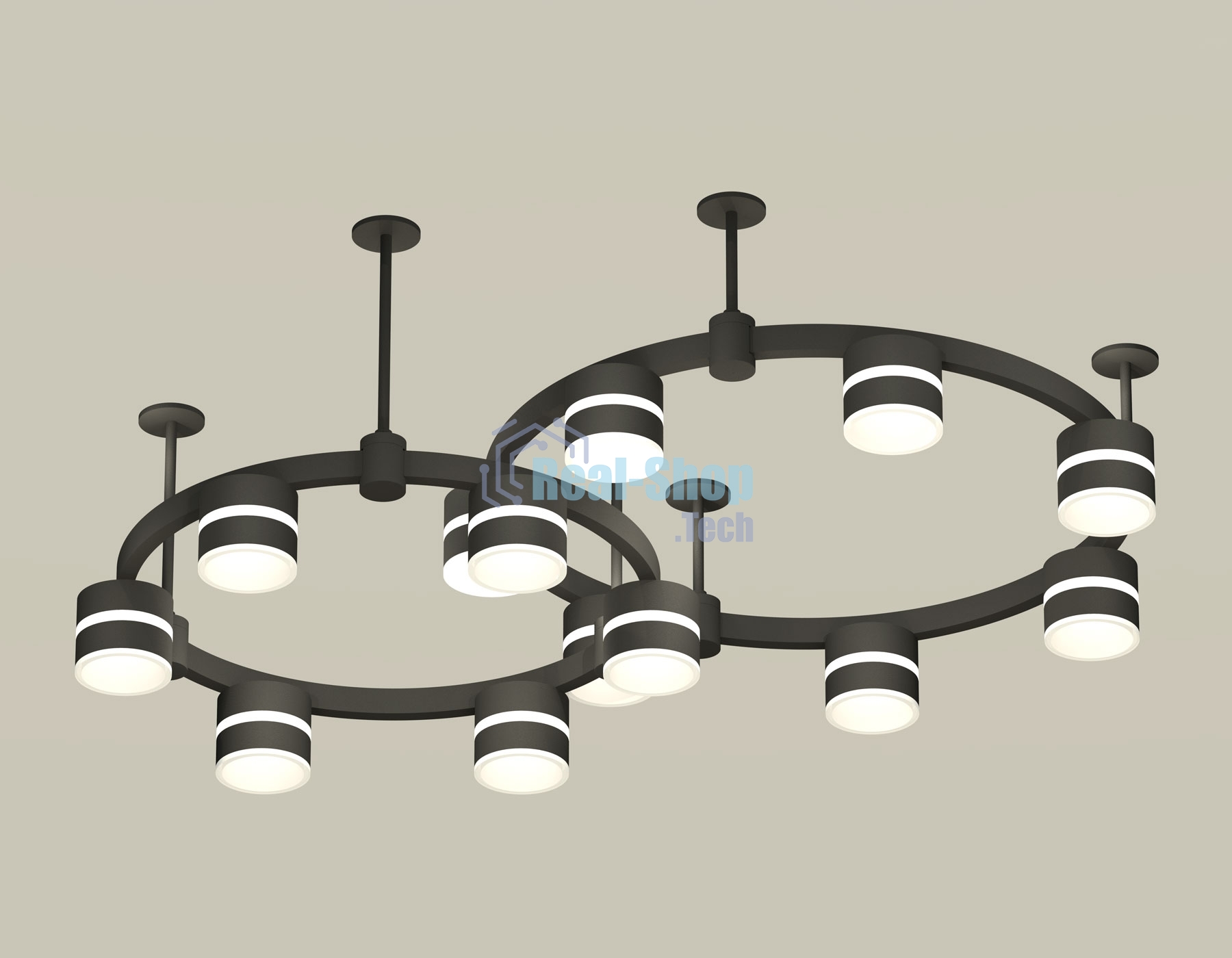 Светильник Ambrella light XR92221001/13 SBK/FR черный песок/белый матовый GX53 (A9222, A9227, C9238, C9232, N8445)