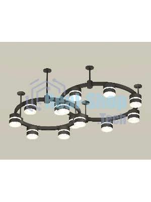 Светильник Ambrella light XR92221001/13 SBK/FR черный песок/белый матовый GX53 (A9222, A9227, C9238, C9232, N8445)