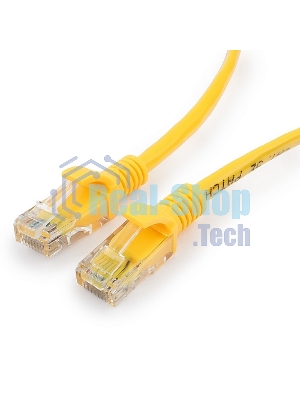 Патч-корд UTP Cablexpert cat.5e, 5м, литой, многожильный (желтый)