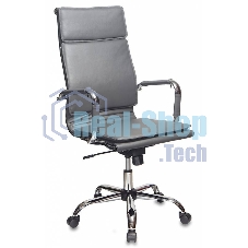Кресло руководителя Бюрократ CH-993/grey серый, искусственная кожа, крестовина хром