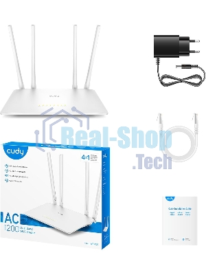 Роутер беспроводной Cudy WR1200 AC1200 10/100BASE-TX белый