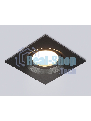 Встраиваемый поворотный точечный светильник Ambrella light TN102744 BK черный IP20 GU5.3 95*95*25