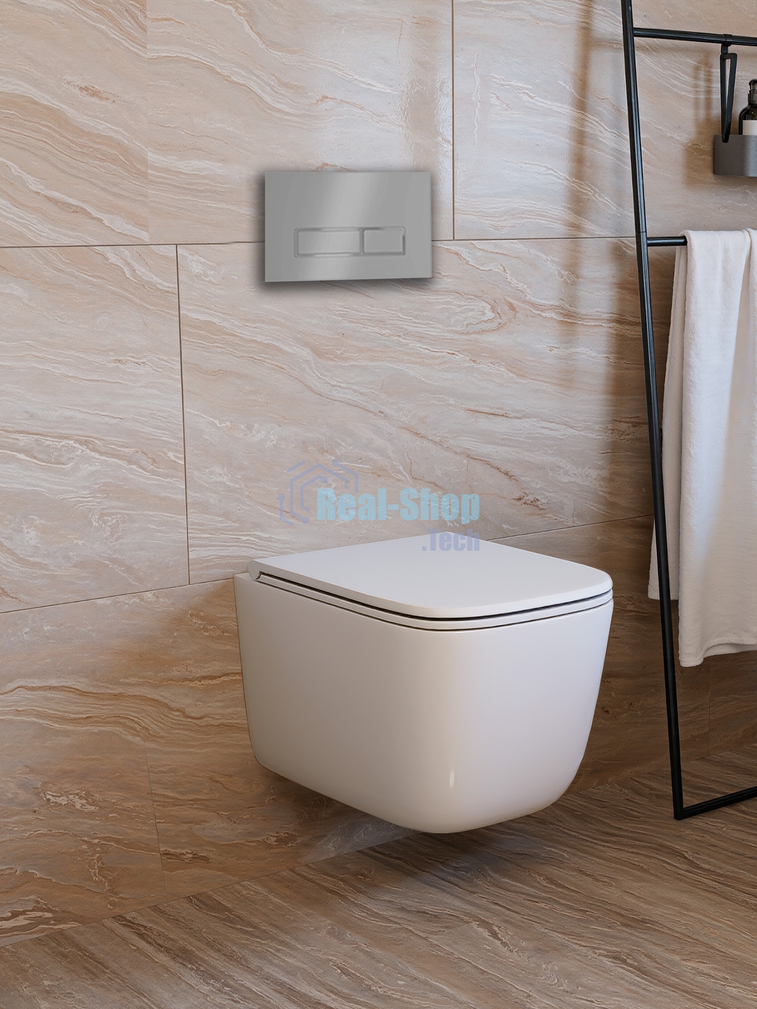 Инсталляция с унитазом комплект BAU PRO 6 в 1: унитаз подвесной безободковый торнадо Bau Dream 51х35, быстросъемное сиденье микролифт, кнопка смыва BAU Pulse, серый металлик/хром