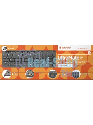 Клавиатура беспроводная Defender ULTRAMATE SM-535 RU USB, радиоканал, черный