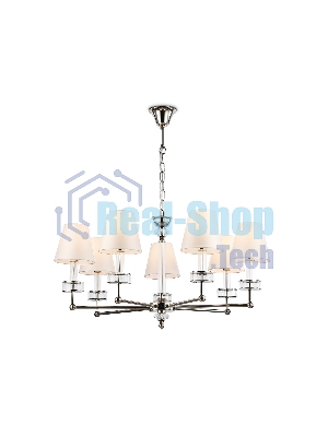 Люстра Ambrella light LH71003/7 BN/WH никель/белый E14*7 max 40W D820*1130
