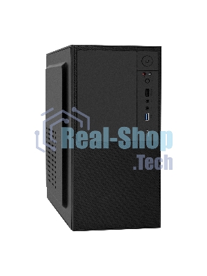 Компьютерный корпус Minitower ExeGate BAA-308UC-UNS500 (mATX, БП UNS500 с вент. 12см, 1хUSB/1хUSB 3.0/1хTypeC, HD Audio, черный)
