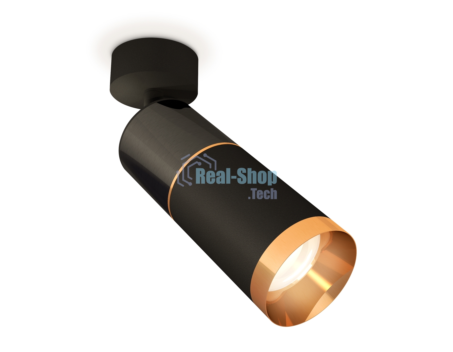 Светильник Ambrella Light XM6313014 SBK/DCH/PYG черный хром/черный песок/золото желтое полированное MR16 GU5.3