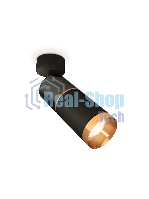 Светильник Ambrella Light XM6313014 SBK/DCH/PYG черный хром/черный песок/золото желтое полированное MR16 GU5.3