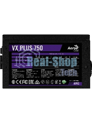 Блок питания Aerocool/Formula VX-750 PLUS, 750Вт 120мм, черный