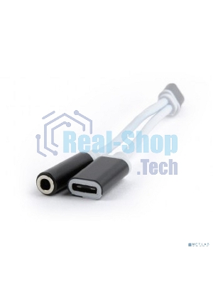 Переходник Cablexpert USB Type-C/Jack3.5 F+ Type-C F, черный, пакет (CCA-UC3.5F-02)