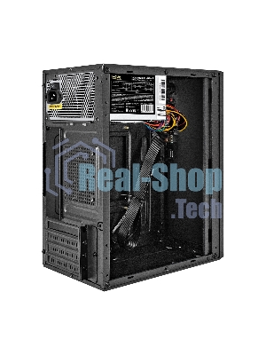 Компьютерный корпус Minitower ExeGate BAA-308UC-UNS500 (mATX, БП UNS500 с вент. 12см, 1хUSB/1хUSB 3.0/1хTypeC, HD Audio, черный)