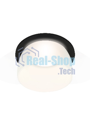 Комплект встраиваемого светильника Ambrella light XC7622047 SBK/FR черный песок/белый матовый MR16 GU5.3 (C7622, N7177)