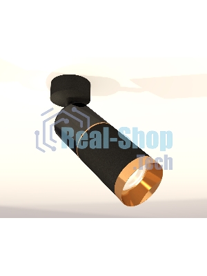 Светильник Ambrella Light XM6313014 SBK/DCH/PYG черный хром/черный песок/золото желтое полированное MR16 GU5.3