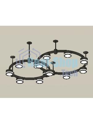 Светильник Ambrella light XR92221003/13 SBK/FR черный песок/белый матовый GX53 (A9222, A9227, C9238, C9232, N8415)