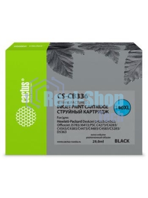 Картридж струйный Cactus CS-CB336 №140XL черный (29 мл.) для HP DJ D4263/D4363/DJ J5783/J6413/PSC C4273/C4283/C4343/C4383/C4473/C4483/C4583/C5283/D5363