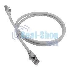 Патч-корд LANMASTER FTP LAN-PC45/S6A-5.0-GY вилка RJ-45-вилка RJ-45 Cat.6А 5м серый LSZH (уп.:1шт)