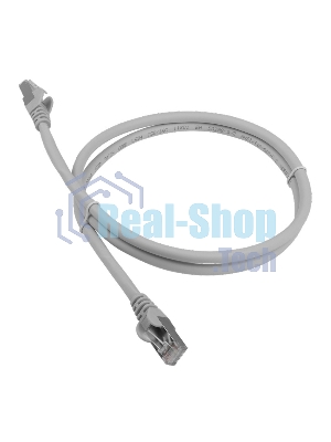 Патч-корд LANMASTER FTP LAN-PC45/S6A-5.0-GY вилка RJ-45-вилка RJ-45 Cat.6А 5м серый LSZH (уп.:1шт)