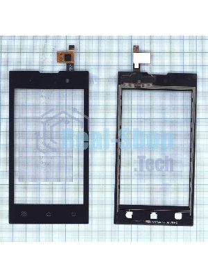 Сенсорное стекло (тачскрин) для ZTE V815W v2, черное