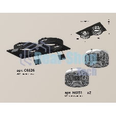 Комплект встраиваемого светильника Ambrella light XC6526041 SBK/BK черный песок/тонированный MR16 GU5.3 (C6526, N6151)