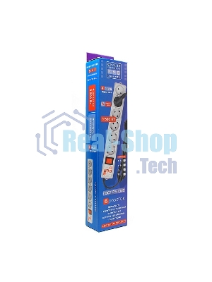 Сетевой фильтр Power Cube 1,9 м 6 розеток (белый) 16B/3,5 кВт