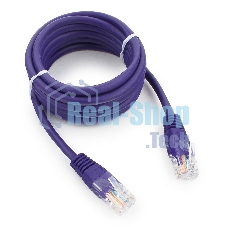 Патч-корд UTP Cablexpert cat.5e, 2м, литой, многожильный, фиолетовый