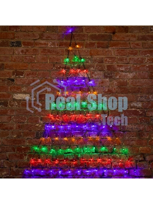 Гирлянда Neon-night Сеть 2х2х1.5 м, свечение с динамикой, прозрачный ПВХ, 136 LED, 230 В, цвет свечения мультиколор