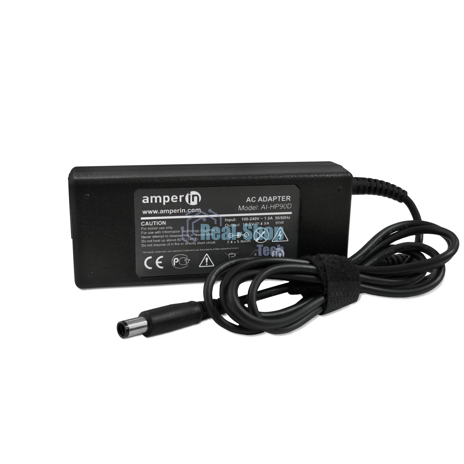 Блок питания (сетевой адаптер) Amperin AI-HP90D для ноутбуков HP 18.5V 4.9A 7.4pin