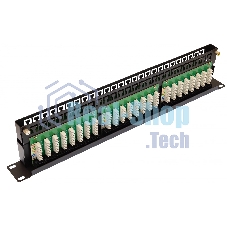 Патч-панель высокой плотности 19', 48хRJ-45, UTP, Cat.5e, 1U