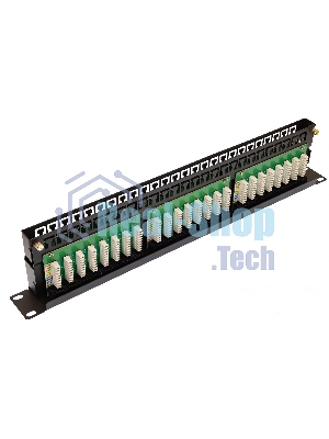 Патч-панель высокой плотности 19', 48хRJ-45, UTP, Cat.5e, 1U