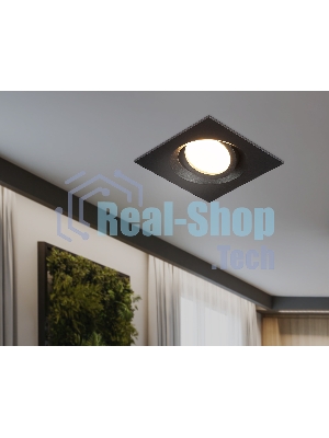 Встраиваемый поворотный точечный светильник Ambrella light TN102744 BK черный IP20 GU5.3 95*95*25