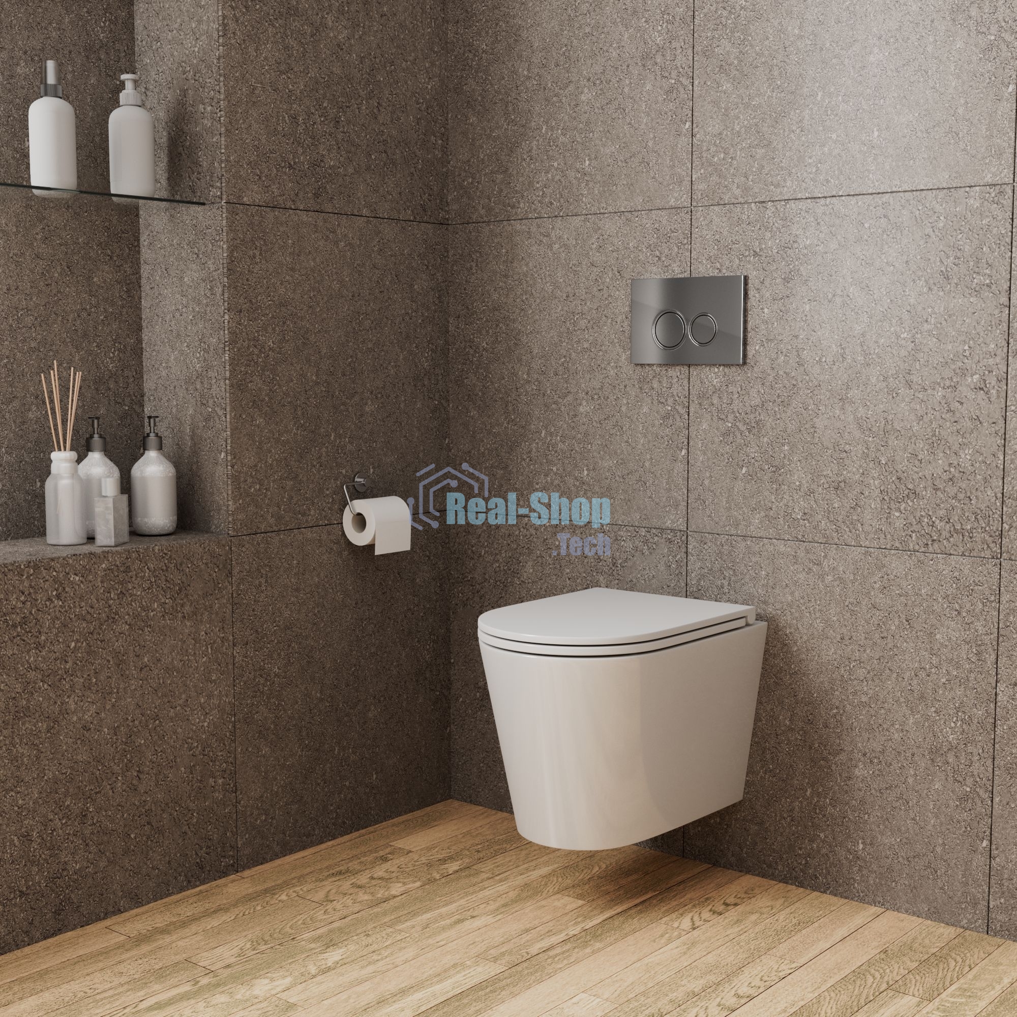 Комплект BAU 6 в 1: инсталляция BAU PRO, унитаз подвесной безободковый торнадо обратного потока Bau Nimb Hurricane-2, быстросъемное тонкое сиденье дюропласт микролифт, клавиша BASIC хром