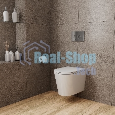 Комплект BAU 6 в 1: инсталляция BAU PRO, унитаз подвесной безободковый торнадо обратного потока Bau Nimb Hurricane-2, быстросъемное тонкое сиденье дюропласт микролифт, клавиша BASIC хром