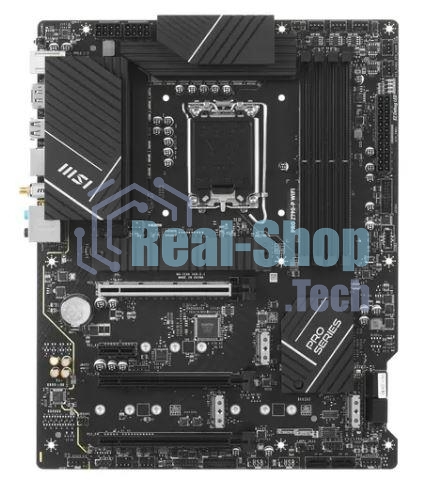 Материнская плата MSI PRO Z790-P WIFI, LGA 1700, Intel Z790, 4xDDR5, 6xSATA, 4xM.2, 1xPCIe 5.0 x16, 1xPCIe 4.0 x16, 1xPCIe 3.0 x16, 1xPCIe x1, 1xHDMI, 1xDP, 1x2.5Gb LAN, 4xUSB-A 2.0, 2xUSB-A 3.2 Gen 1, 1xUSB-A 3.2 Gen 2, 1xUSB-C 3.2 Gen 2x2, 6x3.5мм, 7.1, ATX