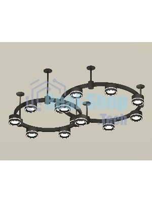 Светильник Ambrella light XR92221004/13 SBK/FR черный песок/белый матовый GX53 (A9222, A9227, C9238, C9232, N8434)
