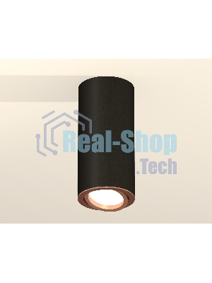 Светильник Ambrella Light XS7443005 SBK/PPG черный песок/золото розовое полированное MR16 GU5.3 (C7443, N7005)