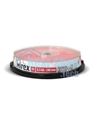 Диск DVD+R Mirex 8.5 Gb, 8x, Cake Box (10), Dual Layer (10/300)