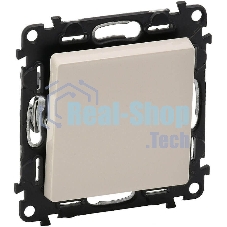 Механизм выключателя 1-кл. СП Valena Life 10А IP20 250 В 10АХ с лицевой панелью; безвинтовые зажимы сл. кость Legrand 752501