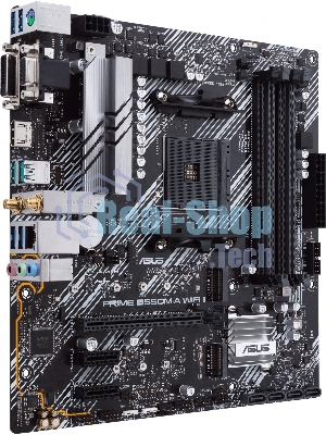 Материнская плата ASUS PRIME B550M-A WIFI II, AM4, AMD B550, 4xDDR4, 4xSATA, 2xM.2, 1xPCI-E 4.0 x16, 2xPCI-E x1, 1xDVI-D, 1xHDMI, 1xVGA, 1x 1Gb LAN, 2xUSB-A 3.2 Gen 2, 4xUSB-A 3.2 Gen 1, 3x3.5 мм, 7.1, Micro-ATX