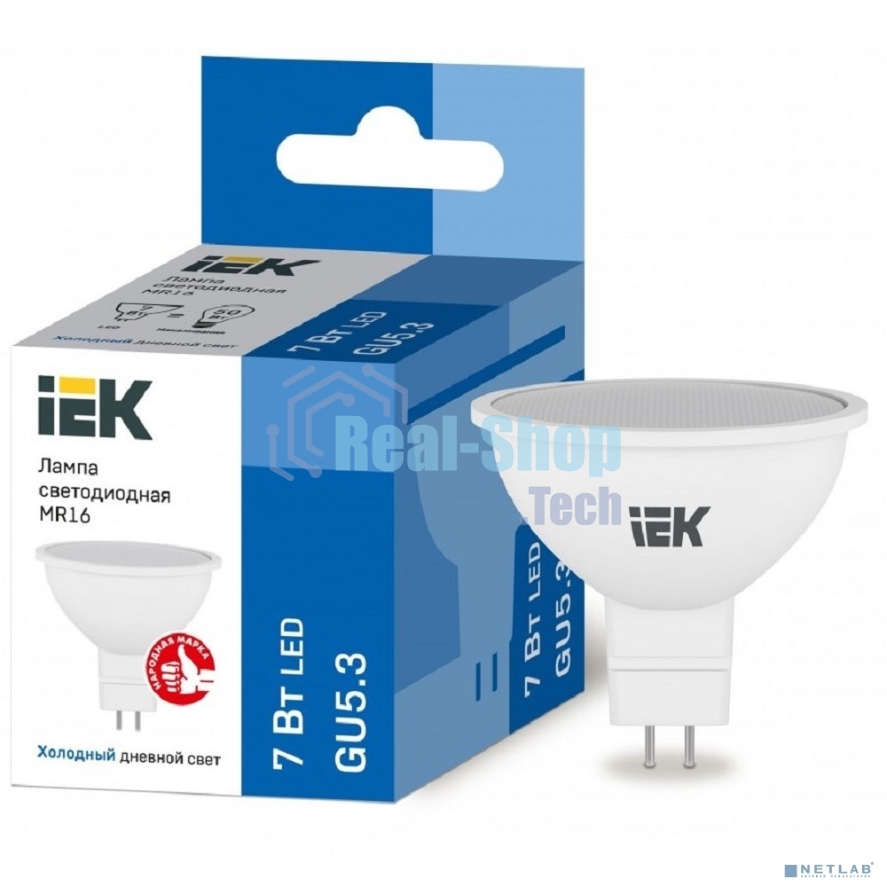 Лампа светодиодная IEK LLE-MR16-5-230-65-GU5 ECO MR16 софит 5Вт 230В 6500К GU5.3