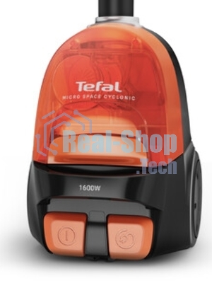 Пылесос Tefal MICRO SPACE CYCLONIC TW3235EA оранжевый/черный, 350/1600 Вт, уборка сухая, пылесборник контейнер 1 л