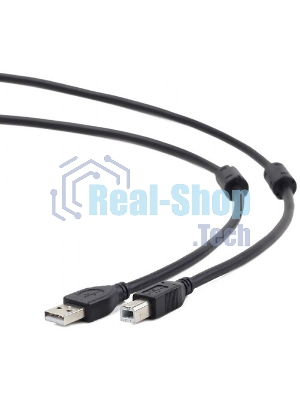 Кабель Gembird/Cablexpert USB 2.0 Pro, AM/BM, 4.5м, экран,2феррит.кольца, черный, пакет