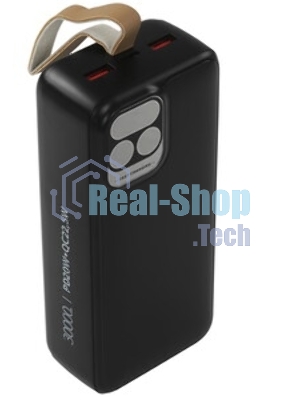 Портативный аккумулятор Perfeo Powerbank Atomic Age 30000 mAh/LED дисплей/PD + QC 3.0/Type-C/2 USB/Выход: 5A, max 22.5Wчерный (PF_E1478)