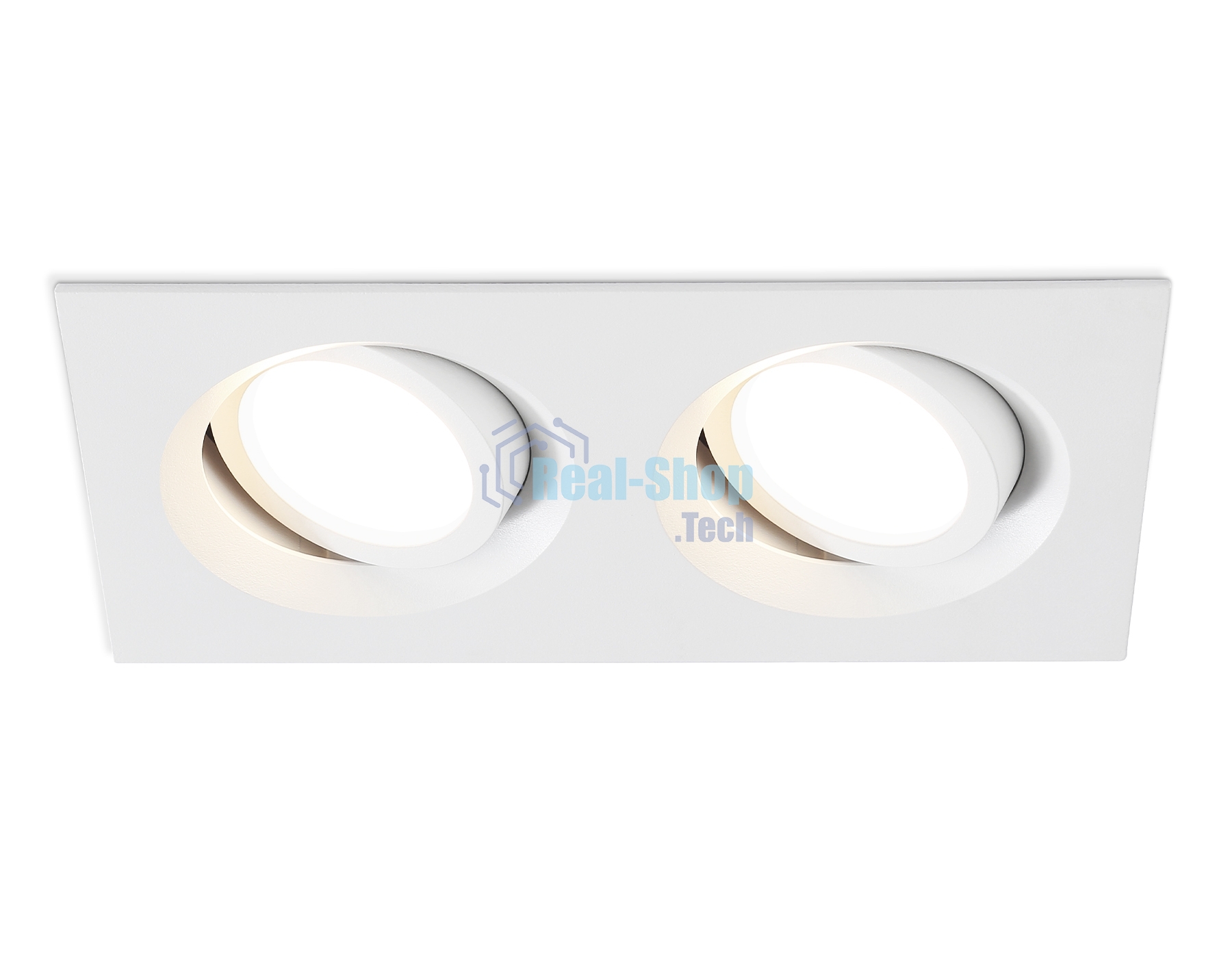 Встраиваемый поворотный точечный светильник Ambrella light TN102745/2 WH белый IP20 GU5.3/2 180*95*25