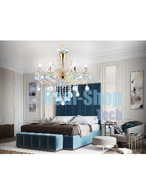 Светильник Ambrella light TR4923/6 GD/WH/BL золото/белый/голубой E14*6 max 40W D600*620