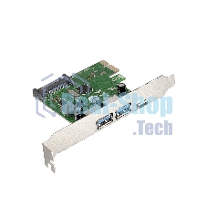 Контроллер ExeGate EXE-323 PCI-E 2.0, 2*USB 3.0 ext + 1*Type-C, разъем доп.питания (OEM)