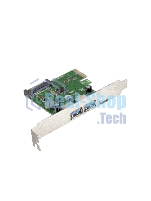 Контроллер ExeGate EXE-323 PCI-E 2.0, 2*USB 3.0 ext + 1*Type-C, разъем доп.питания (OEM)