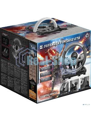 Игровой руль Defender FORSAGE 12 кн+2перекл.+1перекл. 8-ми позиц., USB