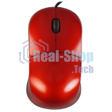 Мышь проводная Qumo Simple Office M92 красный, 1000 dpi, USB, кнопки - 3